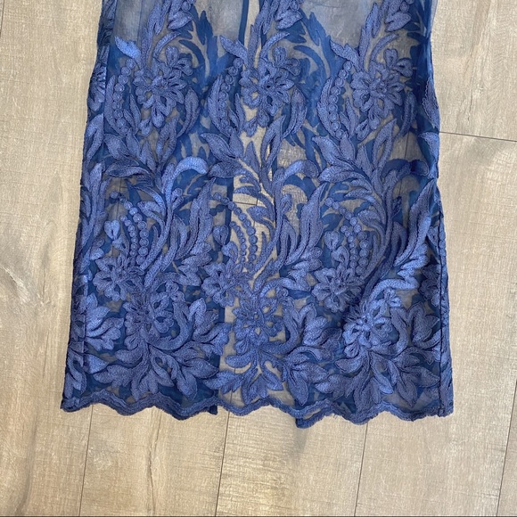 Navy Lace Maxi Dress - Picture 7 of 8